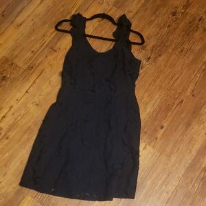 Monteau Black Sheath Mini Dress Scoop Neck Sleeveless